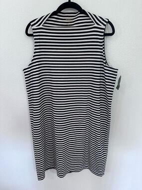 Kate Spade Sleeveless Striped Dress - Black & White